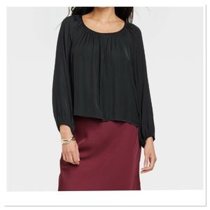 Women’s Balloon Long Sleeve Femme Popover Shirt a new day